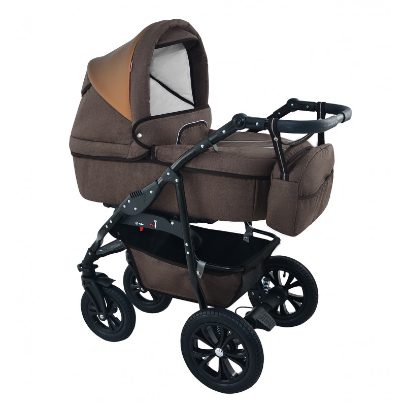 Gondola (Lekki nosidełko): Ta funkcja pozwala na przekształcenie wózka w lekkie nosidełko dla noworodka lub małego niemowlęcia. Gondola zazwyczaj jest wyposażona w miękkie wyściółki i oferuje wygodne miejsce do spania i odpoczynku dla dziecka. Jest to idealna opcja na spacery, gdy dziecko jest jeszcze zbyt małe, by siedzieć.